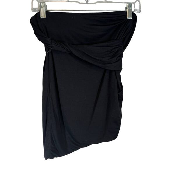 NWT Gauge81 Veroia Asymmetric Black Bodycon Mini Skirt Black Medium - Picture 6 of 11